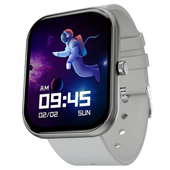 Fire-Boltt Dazzle 1.83" Smartwatch Full Touch Largest Borderless Display & 60 Sports Modes (Swimming) with IP68 Rating, Sp02 Tracking (Silver)