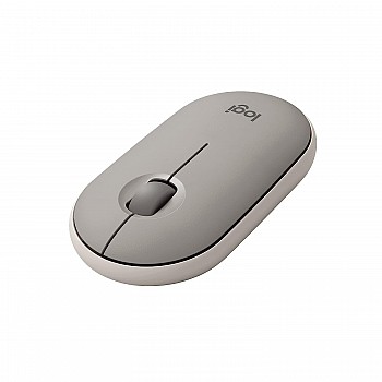 Logitech Pebble Wireless Mouse with Bluetooth or 2.4 GHz Receiver, Silent, Slim Computer Mouse  Sand