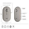 Logitech Pebble Wireless Mouse with Bluetooth or 2.4 GHz Receiver, Silent, Slim Computer Mouse  Sand