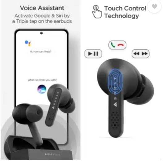 Boult Audio AirBass GearPods with 32H Playtime Bluetooth Wireless In Ear Earbuds (Black) Boult Audio AirBass GearPods with 32H Playtime Bluetooth Wireless In Ear Earbuds (Black)