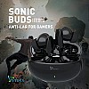 SYSKA Sonic Buds IEB800 True Wireless Earbuds with Ultra Sync Technology, 30Hr Play Time, Smooth Touch Control Jet Black