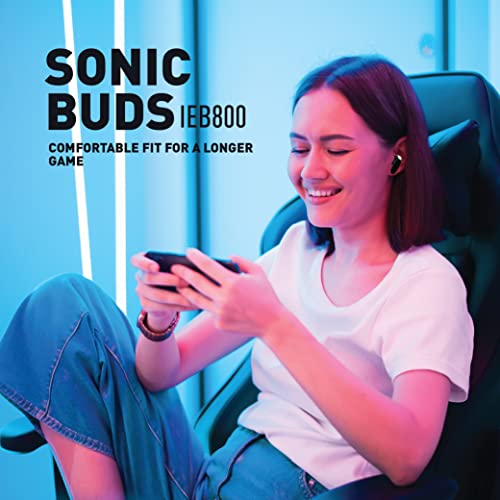 SYSKA Sonic Buds IEB800 True Wireless Earbuds with Ultra Sync Technology, 30Hr Play Time, Smooth Touch Control Jet Black SYSKA Sonic Buds IEB800 True Wireless Earbuds with Ultra Sync Technology, 30Hr Play Time, Smooth Touch Control Jet Black