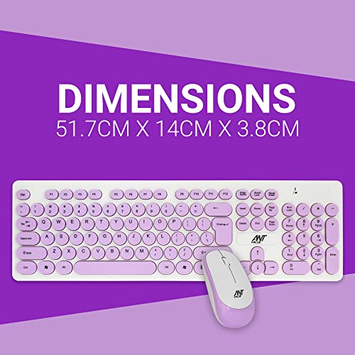Ant Value FKBRI05 Wireless Keyboard Mouse Combo 110 Keys Full Size Ultra Thin Keyboard for Laptop (Blue) Ant Value FKBRI05 Wireless Keyboard Mouse Combo 110 Keys Full Size Ultra Thin Keyboard for Laptop (Blue)