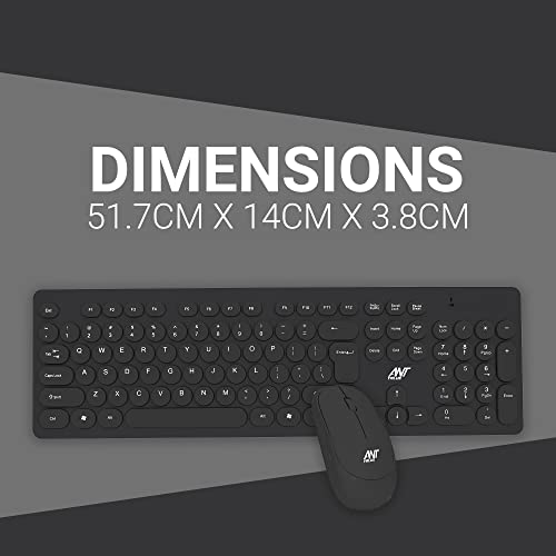 Ant Value FKBRI05 Wireless Keyboard Mouse Combo 110 Keys Full Size Ultra Thin Keyboard for Laptop (Blue) Ant Value FKBRI05 Wireless Keyboard Mouse Combo 110 Keys Full Size Ultra Thin Keyboard for Laptop (Blue)