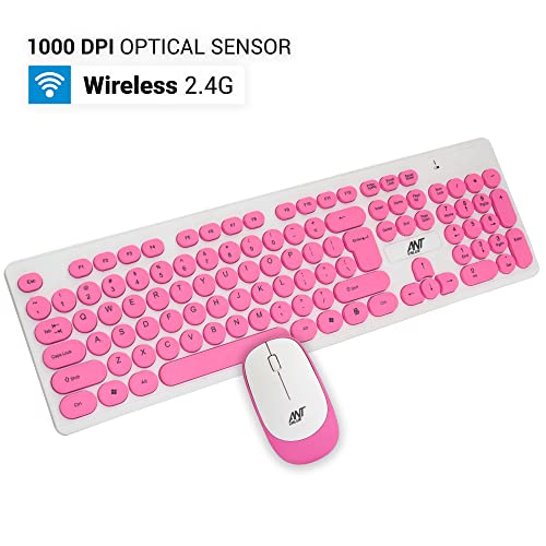 Ant Value FKBRI05 Wireless Keyboard Mouse Combo 110 Keys Full Size Ultra Thin Keyboard for Laptop (Blue) Ant Value FKBRI05 Wireless Keyboard Mouse Combo 110 Keys Full Size Ultra Thin Keyboard for Laptop (Blue)