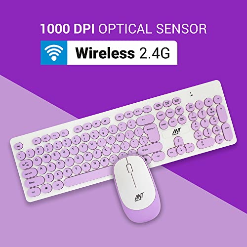 Ant Value FKBRI05 Wireless Keyboard Mouse Combo 110 Keys Full Size Ultra Thin Keyboard for Laptop (Blue) Ant Value FKBRI05 Wireless Keyboard Mouse Combo 110 Keys Full Size Ultra Thin Keyboard for Laptop (Blue)