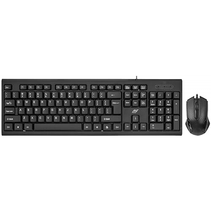 Ant Value FKBRI01 Ultra-Slim Compact USB Wired Keyboard for Mac and PC,Windows 10/8 / 7 / Vista/XP, Spill-Resistant Silent Keyboard – Membrane Water-Resistant Coating 10 Million Keystrokes (Black)