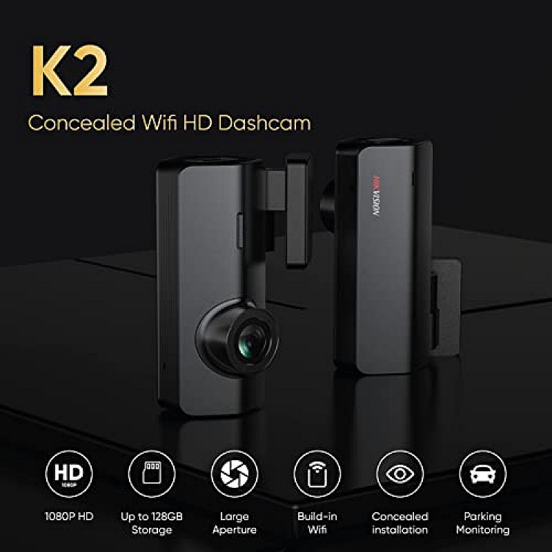 Hikvision DashCam cF2.0 Aperture|Supports TF Card Storage (Max.128GB) Black(AE-DC2018-K2)