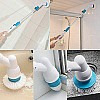 Airtree Rotating Electric 360 Cordless Bathtub & Tile Scrubber Movable Surface Cleaner With 3 Replaceable Cleaning Brush Heads