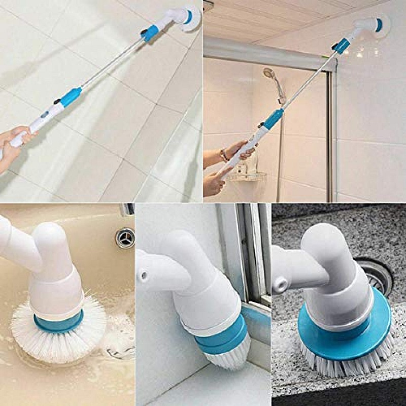 Airtree Rotating Electric 360 Cordless Bathtub & Tile Scrubber Movable Surface Cleaner With 3 Replaceable Cleaning Brush Heads