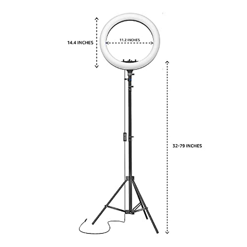 Amazon Basics LED Ring Light (14-inch) with Tripod Stand & Mini Tripod, and Dual Temperature Modes