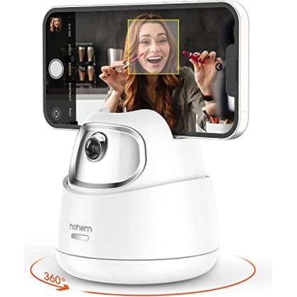 Hohem Go, Auto Face Tracking Tripod, 360° Rotation Selfie Stand for Phone & Tablet, Smart Tracking Phone Holder with Gesture Control Hohem Go, Auto Face Tracking Tripod, 360° Rotation Selfie Stand for Phone & Tablet, Smart Tracking Phone Holder with Gesture Control
