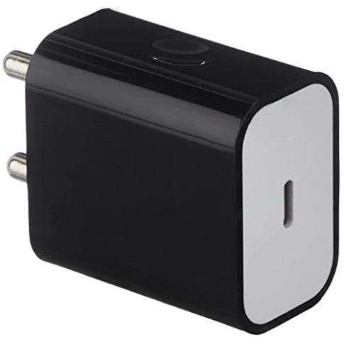 Amazon Basics 20W Phone Charger for Type C Adapter with Charging Without Cable Easy to Carry, Black Amazon Basics 20W Phone Charger for Type C Adapter with Charging Without Cable Easy to Carry, Black
