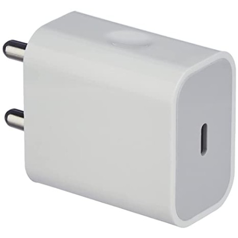 Amazon Basics 20 Watts Phone Charger for Type C Adapter with Charging Without Cable Easy to Carry(White) Amazon Basics 20 Watts Phone Charger for Type C Adapter with Charging Without Cable Easy to Carry(White)