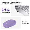 Ambrane SliQ Wireless Optical Mouse with 2.4GHz, USB Nano Dongle,  (Orchid Purple)