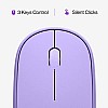 Ambrane SliQ Wireless Optical Mouse with 2.4GHz, USB Nano Dongle,  (Orchid Purple)