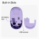Ambrane SliQ Wireless Optical Mouse with 2.4GHz, USB Nano Dongle,  (Orchid Purple)