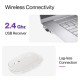 Ambrane SliQ Wireless Optical Mouse with 2.4GHz, USB Nano Dongle,, Comfortable Grip (Grey)