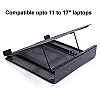 Callas Ventilated Height Adjustable Laptop Cooling Pad/Laptop Stand Metal Mesh | Strong Material Stand (Black Pack of 1)