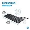 HP 150 Wired USB Keyboard Black