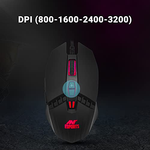 Ant Esports KM500 Pro Backlit Gaming Membrane Keyboard-19 Coating and 3200 DPI Optical Sensor LED Backlit Scroll Wheel Mouse Combo Ant Esports KM500 Pro Backlit Gaming Membrane Keyboard-19 Coating and 3200 DPI Optical Sensor LED Backlit Scroll Wheel Mouse Combo