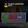 Ant Esports KM500 Pro Backlit Gaming Membrane Keyboard-19 Coating and 3200 DPI Optical Sensor LED Backlit Scroll Wheel Mouse Combo