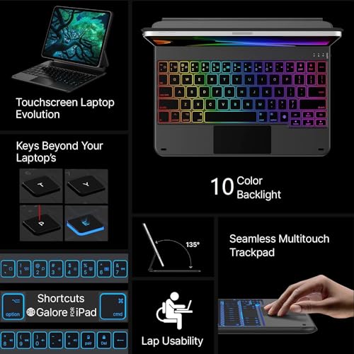 typecase Edge Magic Style Keyboard for iPad Air 11 (M2)-2024, Air 5th/4th Gen & iPad Pro 11 (4th/3rd/2nd/1st Gen), Click Anywhere Trackpad, 11-Color Backlit, Cantilever, Pencil Dock- Gr Black typecase Edge Magic Style Keyboard for iPad Air 11 (M2)-2024, Air 5th/4th Gen & iPad Pro 11 (4th/3rd/2nd/1st Gen), Click Anywhere Trackpad, 11-Color Backlit, Cantilever, Pencil Dock- Gr Black