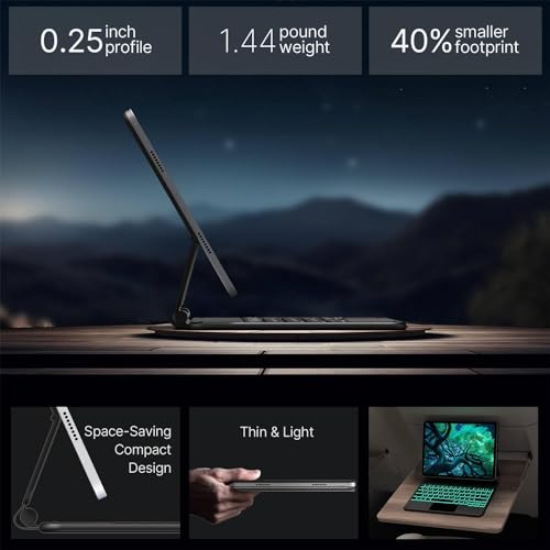 typecase Edge Magic Style Keyboard for iPad Air 11 (M2)-2024, Air 5th/4th Gen & iPad Pro 11 (4th/3rd/2nd/1st Gen), Click Anywhere Trackpad, 11-Color Backlit, Cantilever, Pencil Dock- Gr Black typecase Edge Magic Style Keyboard for iPad Air 11 (M2)-2024, Air 5th/4th Gen & iPad Pro 11 (4th/3rd/2nd/1st Gen), Click Anywhere Trackpad, 11-Color Backlit, Cantilever, Pencil Dock- Gr Black