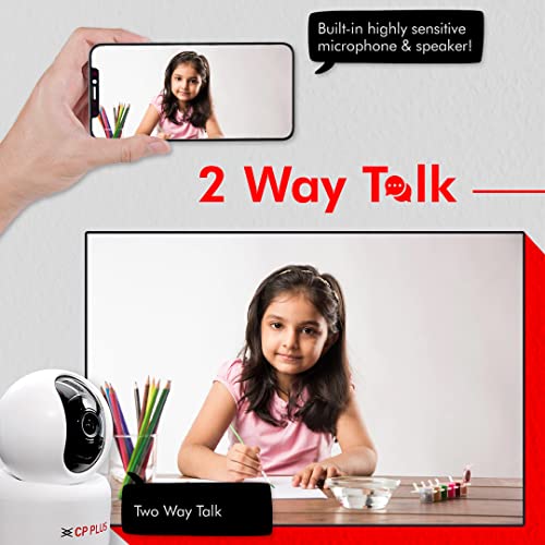 CP PLUS 3 MP Full HD Smart Wi-fi CCTV Camera | 360° Pan & Tilt | View And Talk- CP-E35A