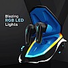 boAt Immortal 121 TWS Wireless Gaming in Ear Earbuds with Beast Mode(40ms Low Latency), 40H Playtime, Blazing LEDs, (Black Sabre)