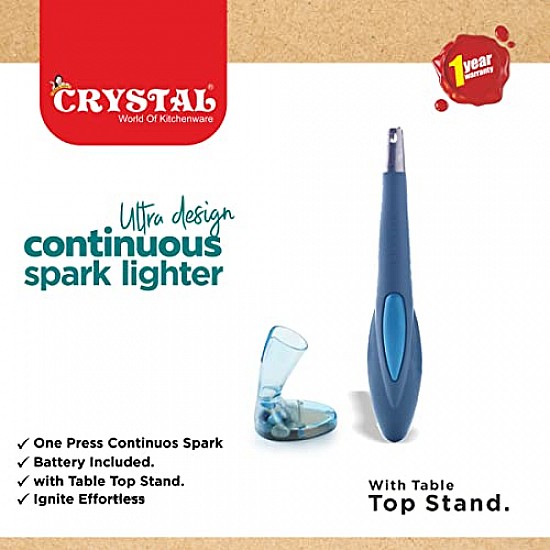 Crystal Extreme Continuous Spark Lighter, 27L x 5.6W x 4Th Centimeters, Multicolor