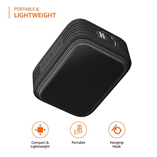 Amazon Basics Bluetooth Speaker, IPX6 Water Resistant, TWS Function, 9W, Powerful Bass, BT 5.0, Up to 15hrs Playtime in-Built Noise Cancelling Mic (Black) Amazon Basics Bluetooth Speaker, IPX6 Water Resistant, TWS Function, 9W, Powerful Bass, BT 5.0, Up to 15hrs Playtime in-Built Noise Cancelling Mic (Black)
