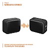 Amazon Basics Bluetooth Speaker, IPX6 Water Resistant, TWS Function, 9W, Powerful Bass, BT 5.0, Up to 15hrs Playtime in-Built Noise Cancelling Mic (Black)