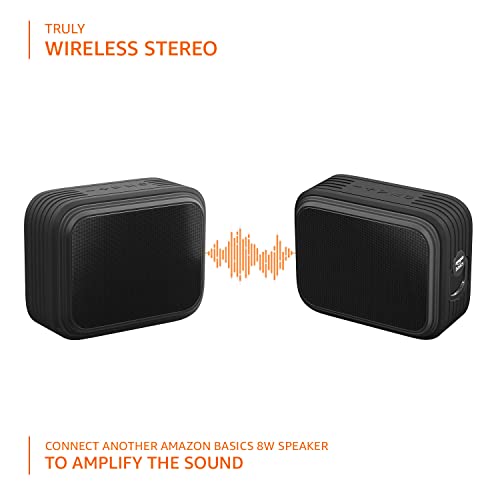 Amazon Basics Bluetooth Speaker, IPX6 Water Resistant, TWS Function, 9W, Powerful Bass, BT 5.0, Up to 15hrs Playtime in-Built Noise Cancelling Mic (Black) Amazon Basics Bluetooth Speaker, IPX6 Water Resistant, TWS Function, 9W, Powerful Bass, BT 5.0, Up to 15hrs Playtime in-Built Noise Cancelling Mic (Black)