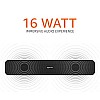 amazon basics Bluetooth Speaker 5.3 Soundbar with 16W RMS, 2000mAh Battery, Upto 19 Hrs Playtime Aux/USB Port (Black)