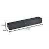 amazon basics Bluetooth Speaker 5.3 Soundbar with 16W RMS, 2000mAh Battery, Upto 19 Hrs Playtime Aux/USB Port (Black)