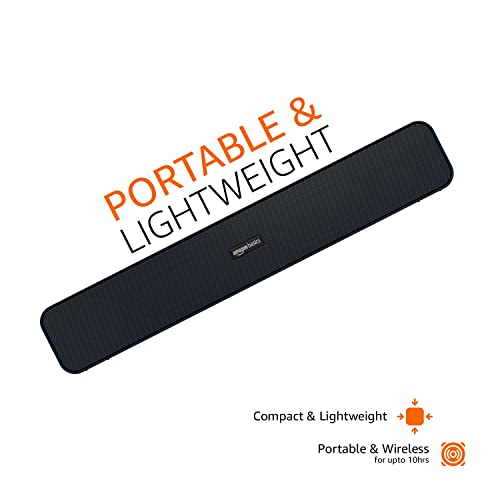 amazon basics Bluetooth Speaker 5.3 Soundbar with 16W RMS, 2000mAh Battery, Upto 19 Hrs Playtime Aux/USB Port (Black) amazon basics Bluetooth Speaker 5.3 Soundbar with 16W RMS, 2000mAh Battery, Upto 19 Hrs Playtime Aux/USB Port (Black)