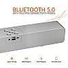 Amazon Basics Bluetooth Speaker 5.0 Soundbar with 16W RMS, 2000mAh Battery, Upto 19 Hrs Playtime Aux/USB Port (Grey)