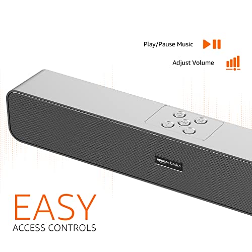 Amazon Basics Bluetooth Speaker 5.0 Soundbar with 16W RMS, 2000mAh Battery, Upto 19 Hrs Playtime Aux/USB Port (Grey) Amazon Basics Bluetooth Speaker 5.0 Soundbar with 16W RMS, 2000mAh Battery, Upto 19 Hrs Playtime Aux/USB Port (Grey)