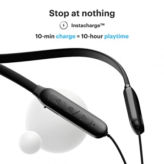 Noise Newly Launched Bravo Bluetooth in Ear Neckband with Upto 35 Hours of Playtime (Jet Black)