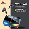 Airtree M28 Wireless Earbuds TWS,Bluetooth 5.1 Gaming Monster Earphones,Touch Control Headphones