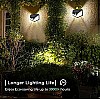 Airtree Solar Light 100 LED Motion Sensor Light 4 Side Bright Light with Dim Mode - Security Lamp for Home,Outdoors Pathways (Pack of 3)