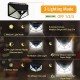 Airtree Solar Light 100 LED Motion Sensor Light 4 Side Bright Light with Dim Mode - Security Lamp for Home,Outdoors Pathways (Pack of 3)