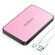 ORICO 2.5 Inch Hard Drive Enclosure USB C, 6Gbps USB 3.1 Gen 1 External SATA Drive Case 2588C3, Pink