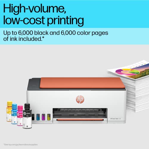 HP Smart Tank 529 All-in-one Colour Printer Upto 6000 Black and 6000 Colour Pages Included in The Box-Print, Scan Copy for Office/Home HP Smart Tank 529 All-in-one Colour Printer Upto 6000 Black and 6000 Colour Pages Included in The Box-Print, Scan Copy for Office/Home