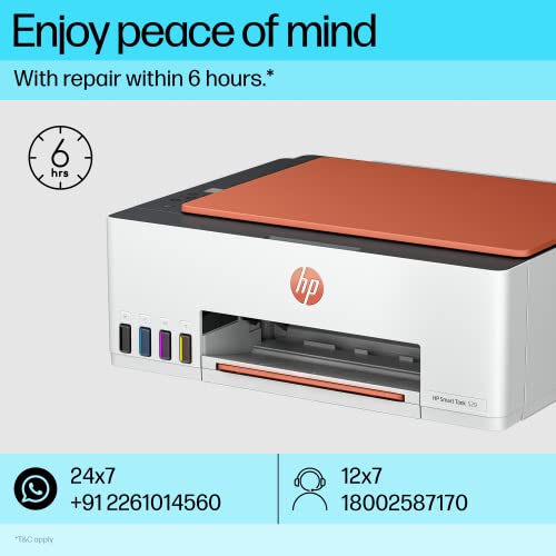HP Smart Tank 529 All-in-one Colour Printer Upto 6000 Black and 6000 Colour Pages Included in The Box-Print, Scan Copy for Office/Home HP Smart Tank 529 All-in-one Colour Printer Upto 6000 Black and 6000 Colour Pages Included in The Box-Print, Scan Copy for Office/Home