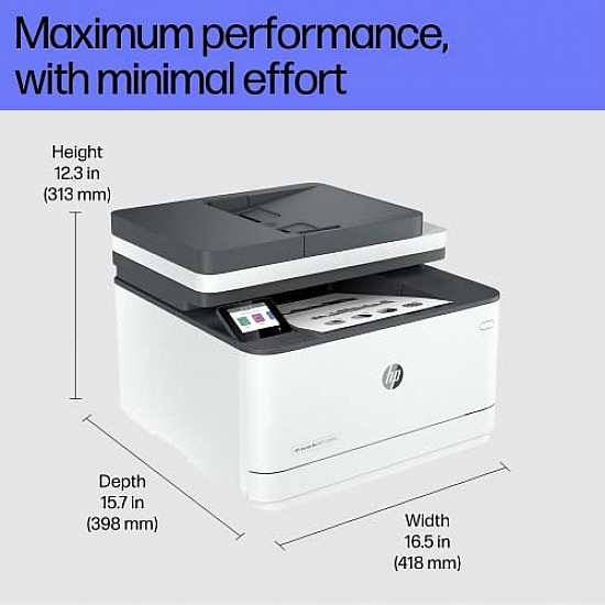 HP Laserjet 3104fdn Duplex Printer: Print, Copy, Scan, High Speed USB, Ethernet, Fast Printing Upto 33ppm, Easy and Secure Setup (Refurbished)