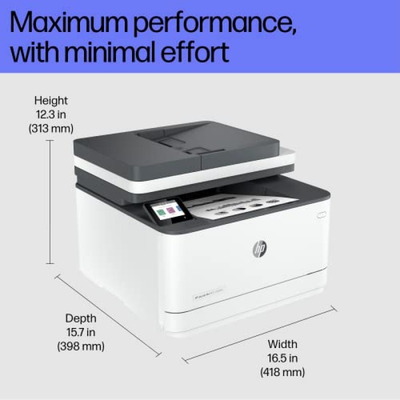 HP Laserjet 3104fdn Duplex Printer: Print, Copy, Scan, High Speed USB, Ethernet, Fast Printing Upto 33ppm, Easy and Secure Setup (Refurbished)