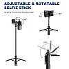 AIRTREE Selfie Stick, All in One Professional 63'' Selfie Stick Tripod Stand, Bluetooth Selfie Stick with Wireless Remote (Black)