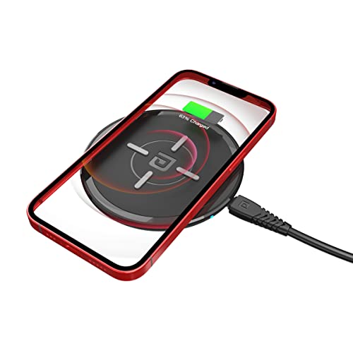 Portronics Freedom 2 15W Wireless Charging Pad with Type C Input, LED Indicator, Charger for Apple iPhone 13 and Samsung Mobile(Black)
